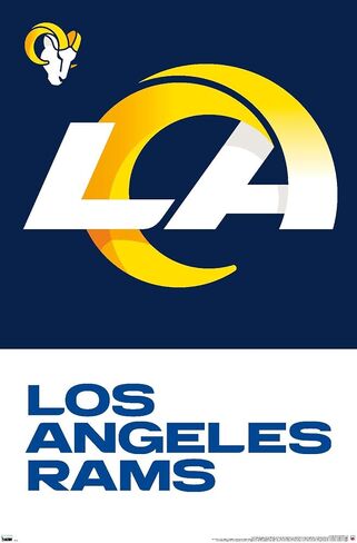 Trends International NFL Los Angeles Rams - Logo 20 Wall Poster, 22.375" x 34", Premium Unframed Version in Saudi Arabia