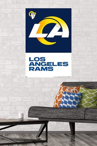 Trends International NFL Los Angeles Rams - Logo 20 Wall Poster, 22.375" x 34", Premium Unframed Version in Saudi Arabia