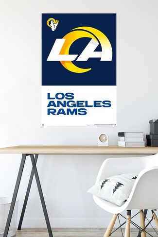 Trends International NFL Los Angeles Rams - Logo 20 Wall Poster, 22.375" x 34", Premium Unframed Version in Saudi Arabia