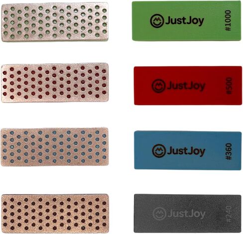 JustJoy Ski & Snowboard Edge Sharpening Stone Set, 4-Pack (240/360/500/1000 Grit) — Tuning Blocks for Side/Base Edges, Deburring, Smoothing & Polishing — DIY Ski Tuning Tools in Saudi Arabia