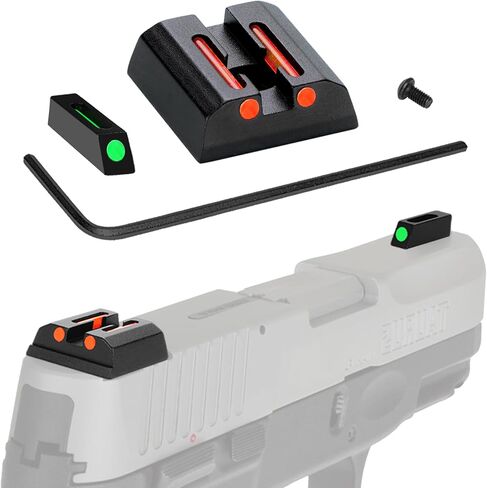 مشاهد ألياف بصرية بدون التريتيوم لـ Taurus G2C، G2S، G3 w / o، PT111 G2، PT140 G2،740،709، TX22 Taurus G2S مشاهد نقطة حمراء وخضراء للمسدسات والمسدسات مع أدوات التجميع in Kuwait