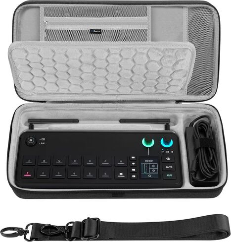 Geekria Audio Interface Carrying Case, Compatible with RØDE RØDECaster Video, EVA Hard Shell Portable Travel Bag (Dark Gray) in Saudi Arabia