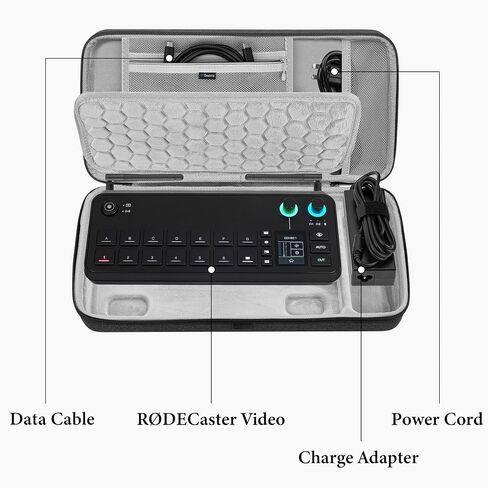 Geekria Audio Interface Carrying Case, Compatible with RØDE RØDECaster Video, EVA Hard Shell Portable Travel Bag (Dark Gray) in Saudi Arabia