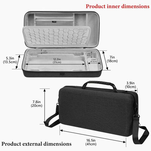 Geekria Audio Interface Carrying Case, Compatible with RØDE RØDECaster Video, EVA Hard Shell Portable Travel Bag (Dark Gray) in Saudi Arabia