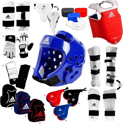 adidas Taekwondo Custom Ultimate Sparring Gear Set w/Optional Accessories - Blue in Saudi Arabia