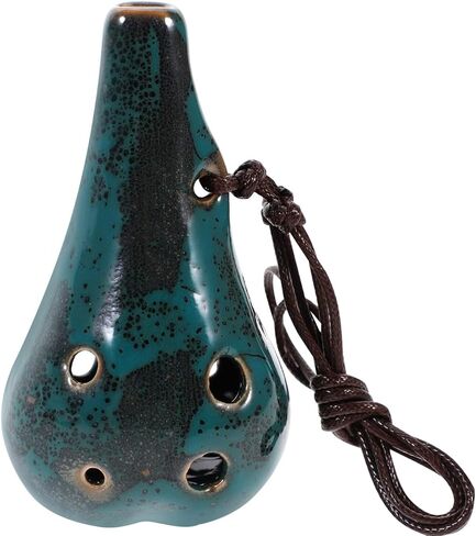 SUPVOX 6-Hole Ceramic Ocarina C Alto Flute: Portable Beginner Music Instrument with Glaze Finish - Random Color in Saudi Arabia