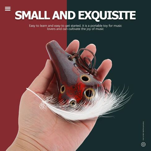 SUPVOX 6-Hole Ceramic Ocarina C Alto Flute: Portable Beginner Music Instrument with Glaze Finish - Random Color in Saudi Arabia