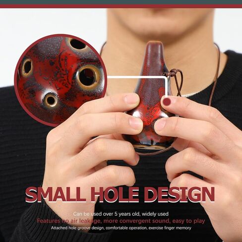 SUPVOX 6-Hole Ceramic Ocarina C Alto Flute: Portable Beginner Music Instrument with Glaze Finish - Random Color in Saudi Arabia
