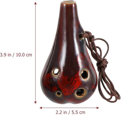 SUPVOX 6-Hole Ceramic Ocarina C Alto Flute: Portable Beginner Music Instrument with Glaze Finish - Random Color in Saudi Arabia
