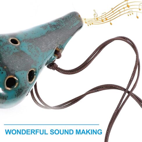 SUPVOX 6-Hole Ceramic Ocarina C Alto Flute: Portable Beginner Music Instrument with Glaze Finish - Random Color in Saudi Arabia