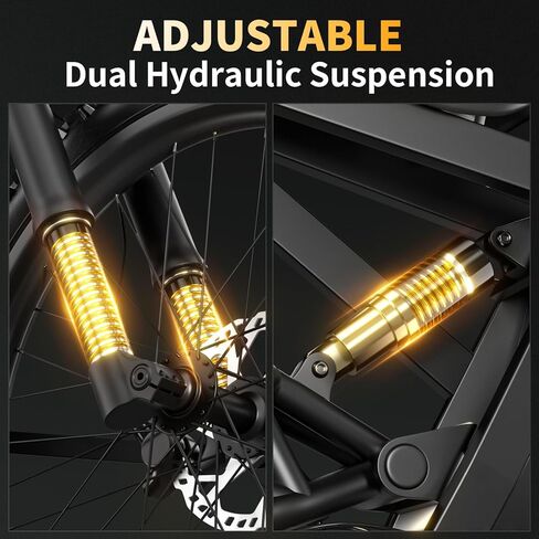 دراجة ترابية كهربائية للبالغين - دراجة نارية جبلية مع بطارية 1536 وات في الساعة 32 أمبير، بحد أقصى 37 ميلاً في الساعة و80 ميلًا، دراجة إلكترونية، محرك بدون فرش بقدرة 3000 وات، إطار سميك 25 بوصة ونظام تعليق شوكة أمامي، برتقالي in Kuwait