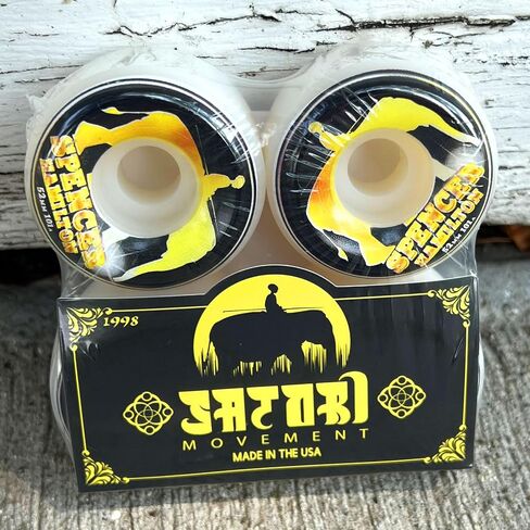Satori Skateboard Wheels 52mm Spencer Hamilton Gold Elephant Conical 101A with Spitfire Bearings in Saudi Arabia