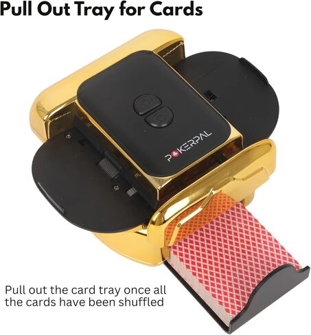 Automatic Card Shuffler for 1-2 Decks, Dual Mode Card Shuffler with Auto-Stop Function, USB-C Rechargeable Battery, suitable for UNO, Skip-Bo, Poker, Blackjack, Texas Hold’em in Saudi Arabia