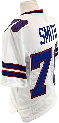 Bruce Smith Jersey White Buffalo | Unisex Adult Sizes S-5XL Unsigned Custom Sewn Stitched in Saudi Arabia