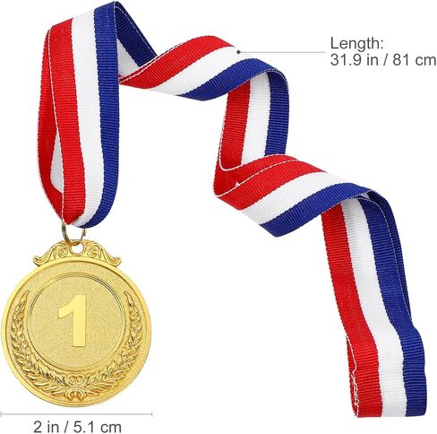 3Pcs Gold Silver Bronze Medals Winner Award Medals with Ribbon Gold Silver Bronze Prizes for Kids School Sports Meeting Sports Events Competitions Party Decorations in Saudi Arabia