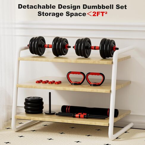 Adjustable Dumbbell Set, 10/20/30/45/70/90lbs Free Weight Set with Connector, 4 in1 Dumbbells Set Used as Barbell, Kettlebells, Push up Stand, Fitness Exercises for Home Gym Suitable Men/Women in Saudi Arabia