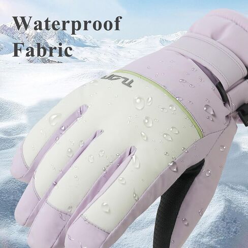 Andiker Ski Gloves for Women, Warm Waterproof Gloves with Thick Plush Lining Winter Gloves for Women Skiing Hiking Cycling in Saudi Arabia