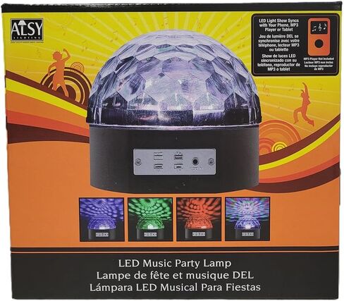 Alsy 6 in. Black LED Music Party Light in Saudi Arabia
