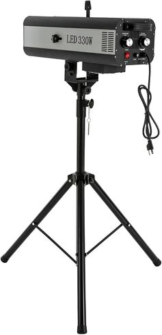 LED Spotlight Stage Light with Tripod Bracket, 330W LED Follow Spot Light Manual Control Spotlight Stage Lighting, Muti-Color DJ LED Lighting, Adjustable Aperture DJ Wash Light for Party Show in Saudi Arabia