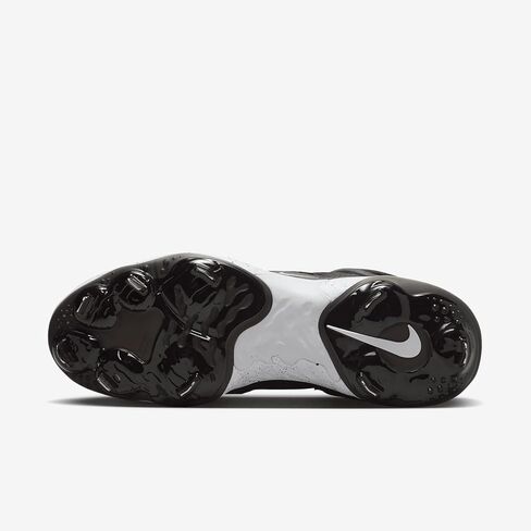Nike Alpha Huarache Elite 4 Mid Men's Baseball Cleats (DJ6520-003, Black/Dark Smoke Grey/White) Size 7 in Saudi Arabia