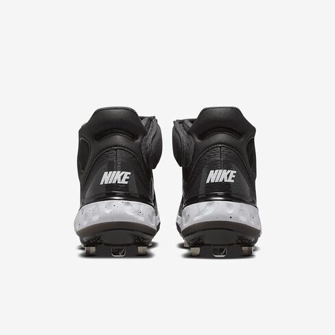 Nike Alpha Huarache Elite 4 Mid Men's Baseball Cleats (DJ6520-003, Black/Dark Smoke Grey/White) Size 7 in Saudi Arabia