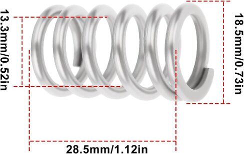 SING F LTD 2Pcs Stainless Steel Tremolo Arm Tension Springs 18.5x28.5x13.3mm Compatible with Bigsby Electric Guitar Bass, Black in Saudi Arabia