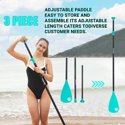 Inflatable Stand Up Paddle Board - Upgraded Glue-Free Hot Melt Technology, Long Service Life, 10'6", Anti-Slip EVA Deck, Full SUP Accessories, Included for Adults Youth All Skill Levels in Saudi Arabia