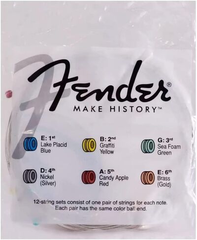 Fender 80/20 Bronze Acoustic Strings, Ball End, 70XL .010-.048 Gauges, 3-Pack in Saudi Arabia