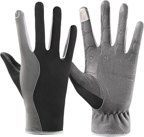 TINAYAUE Summer Thin Driving Gloves Unisex Cool Breathable Non Slip Anti UV Touch Screen Full Finger Hiking Cycling Gloves in Saudi Arabia