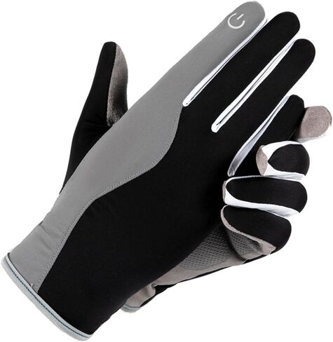 TINAYAUE Summer Thin Driving Gloves Unisex Cool Breathable Non Slip Anti UV Touch Screen Full Finger Hiking Cycling Gloves in Saudi Arabia