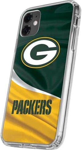 Skinit Clear Phone Case Compatible with iPhone 11 - Officially Licensed NFL Green Bay Packers Design in Saudi Arabia