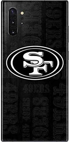 ملصق هاتف Skinit متوافق مع هاتف Samsung Galaxy Note 10 Plus - تصميم أبيض وأسود مرخص رسميًا من NFL San Franciso 49ers in Saudi Arabia