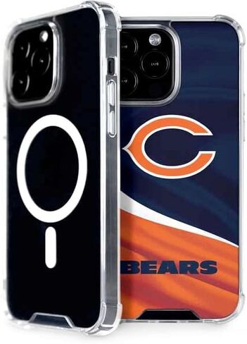 Skinit Phone Case Compatible with MagSafe iPhone 15 Pro Max - Officially Licensed NFL Chicago Bears Design in Saudi Arabia