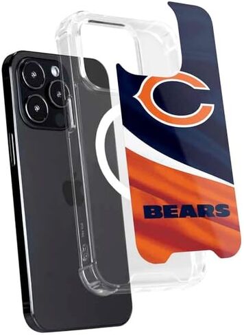 Skinit Phone Case Compatible with MagSafe iPhone 15 Pro Max - Officially Licensed NFL Chicago Bears Design in Saudi Arabia