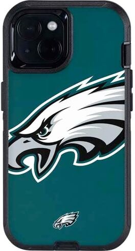 Skinit Decal Phone Skin Compatible with OtterBox Defender iPhone 15 - Officially Licensed NFL Philadelphia Eagles Large Logo Design in Saudi Arabia