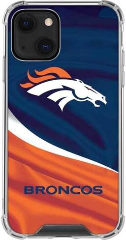 Skinit Clear Phone Case Compatible with iPhone 13 - Officially Licensed NFL Denver Broncos Design in Saudi Arabia
