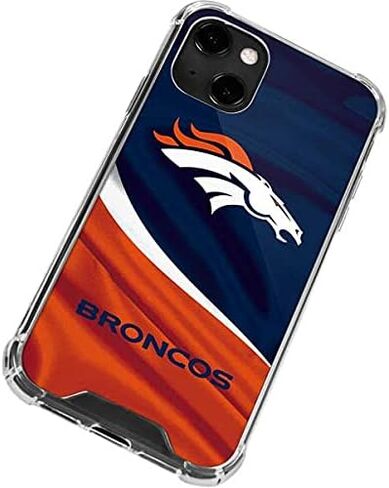Skinit Clear Phone Case Compatible with iPhone 13 - Officially Licensed NFL Denver Broncos Design in Saudi Arabia