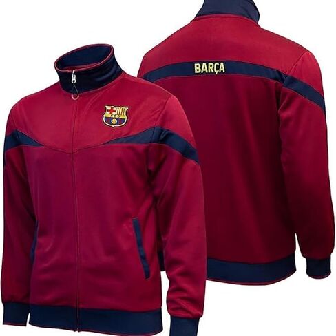 بديل رياضي من Icon Sports لنادي برشلونة لكرة القدم للرجال البالغين المرخصين لكرة القدم مع شعار كرة القدم - عنابي in Saudi Arabia