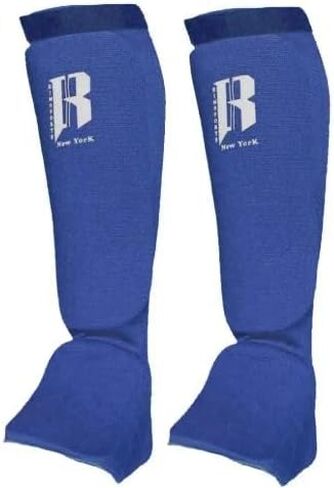 Blue Muay Thai Premium Shin Guards, Kickboxing MMA Protective Gear for Sparring, Wrestling, Karate in Saudi Arabia