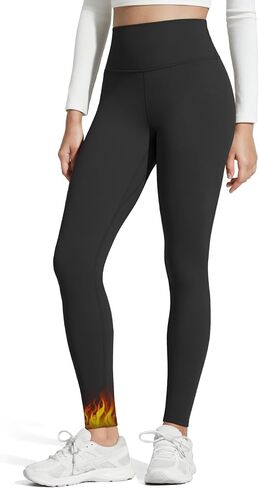 G4Free BareFeel Fleece Lined Leggings for Women High Waisted Thermal Lounge Yoga Pants with Back Pocket 25"/27"/29" in Saudi Arabia
