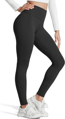 G4Free BareFeel Fleece Lined Leggings for Women High Waisted Thermal Lounge Yoga Pants with Back Pocket 25"/27"/29" in Saudi Arabia
