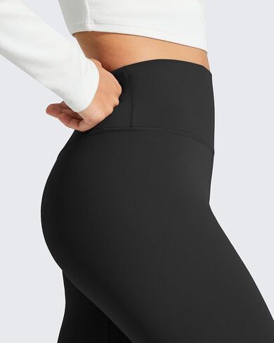 G4Free BareFeel Fleece Lined Leggings for Women High Waisted Thermal Lounge Yoga Pants with Back Pocket 25"/27"/29" in Saudi Arabia