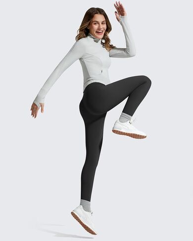 G4Free BareFeel Fleece Lined Leggings for Women High Waisted Thermal Lounge Yoga Pants with Back Pocket 25"/27"/29" in Saudi Arabia