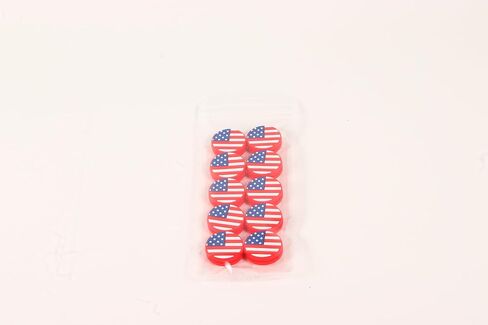 American Flag Tennis Racket Dampener: Silicone Tennis Vibration Shock Absorbers - USA Patriotic Racquet Damper for Sporter, Tennis Accessories (10 Pack) in Saudi Arabia
