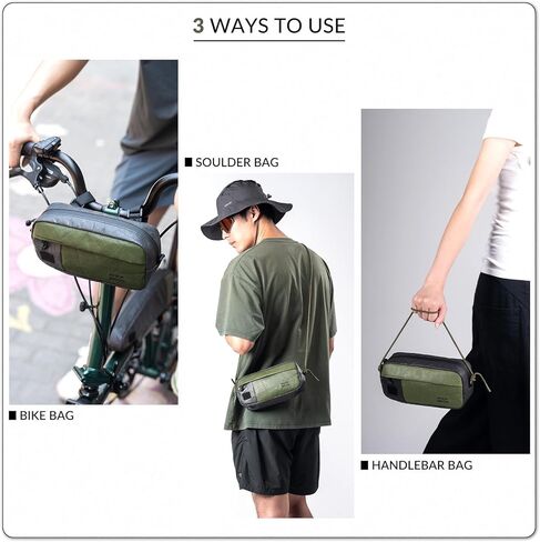 ROCKBROS Bike Handlebar Bag,Bicycle Front Bag of Mountain Road Bikes Commuter Shoulder Bag Cycling Storage Bag Professional Cycling Accessories in Kuwait