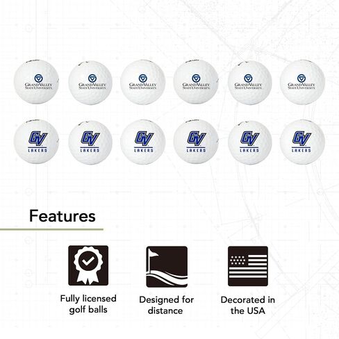 Desert Cactus Grand Valley State University Dozen Golf Balls - Full Color 12 Pack, GVSU Lakers Officially Licensed Gear in Saudi Arabia