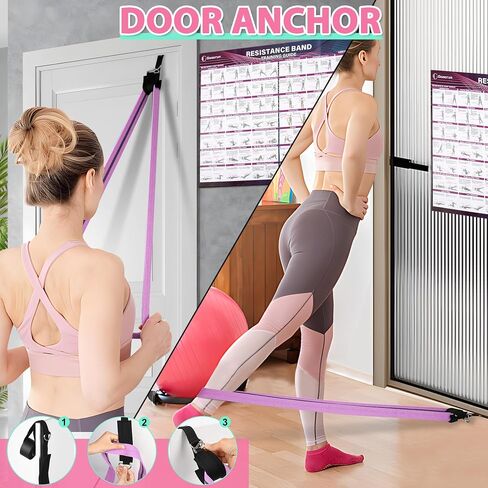 Fabric Resistance Bands Set for Working Out,6 PC Non-Slip Exercise Booty Bands for Women & Men Leg and Glutes,Stretch Workout Bands for Home Gym Fitness,Yoga, Pilates,Stretching in Saudi Arabia