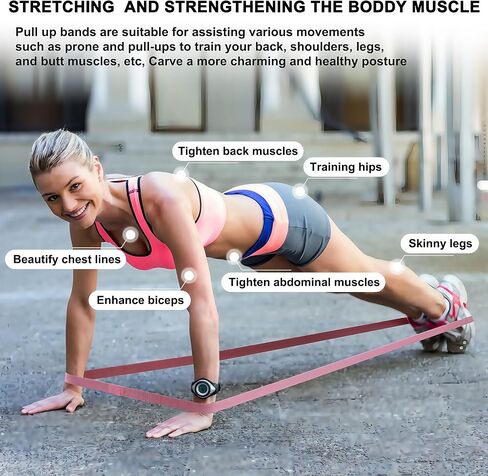 Fabric Resistance Bands Set for Working Out,6 PC Non-Slip Exercise Booty Bands for Women & Men Leg and Glutes,Stretch Workout Bands for Home Gym Fitness,Yoga, Pilates,Stretching in Saudi Arabia