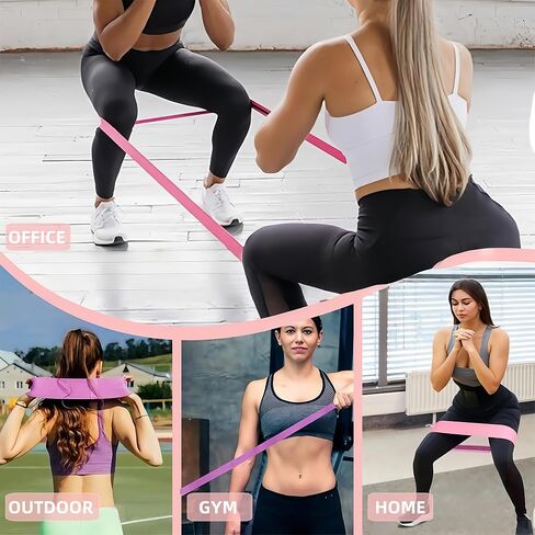 Fabric Resistance Bands Set for Working Out,6 PC Non-Slip Exercise Booty Bands for Women & Men Leg and Glutes,Stretch Workout Bands for Home Gym Fitness,Yoga, Pilates,Stretching in Saudi Arabia
