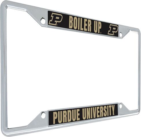 Desert Cactus Purdue University License Plate Frame Boilermakers Holder for Front or Back of Car Metal Car Tag Holder Officially Licensed (Slogan 1) in Saudi Arabia